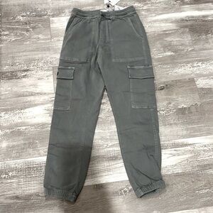 Zara washed Army Green Stretch Cargo Joggers